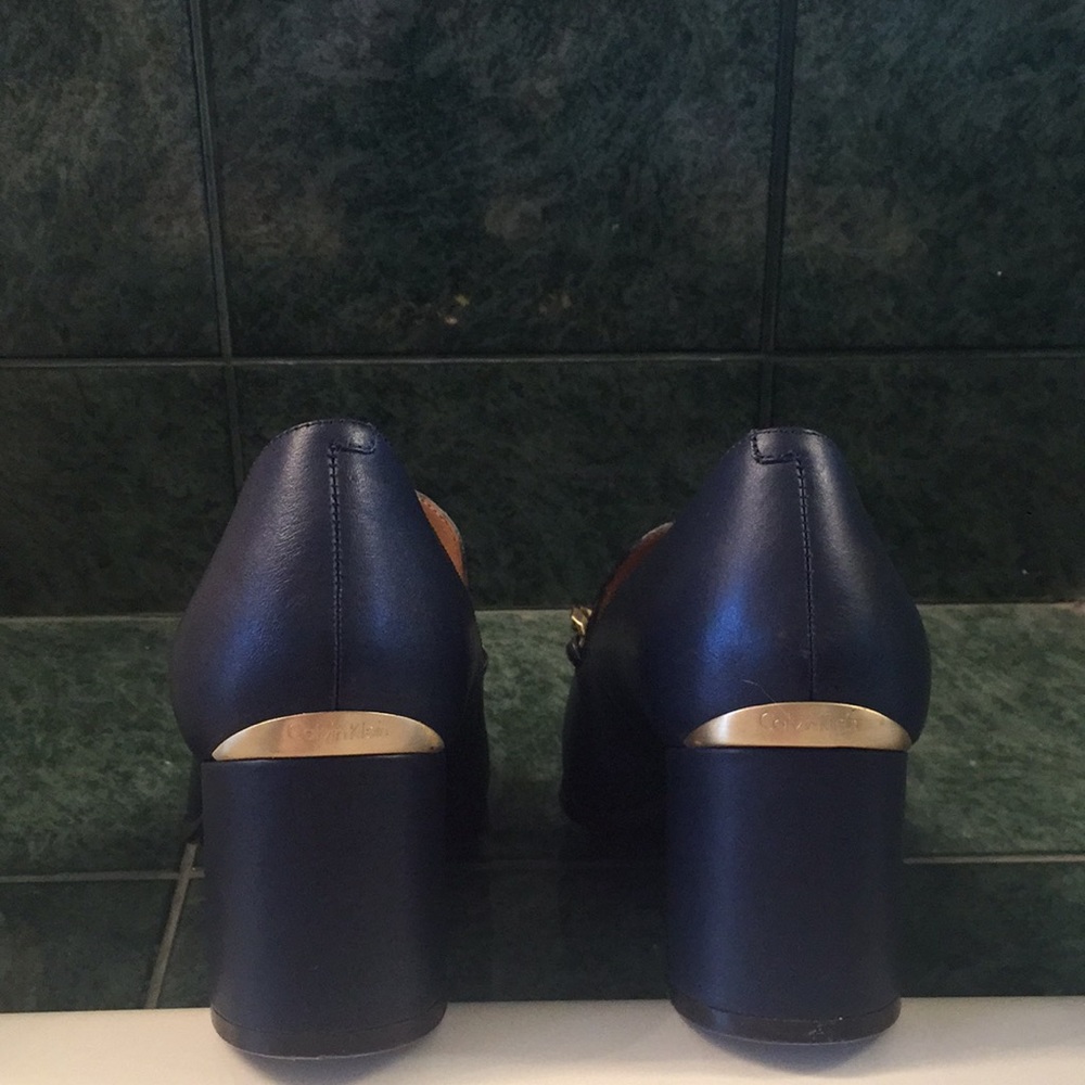 Calvin Klein Navy Blue healed loafers - Picture 4 of 8